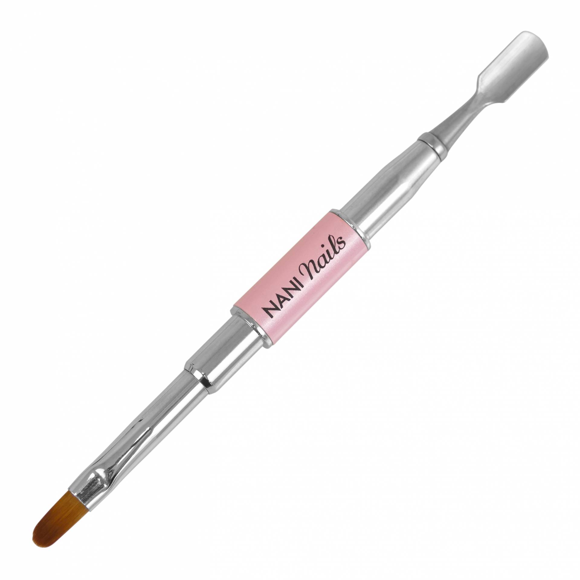 NANI štětec vel. 6 + špachtle na polygel - Metallic Pink