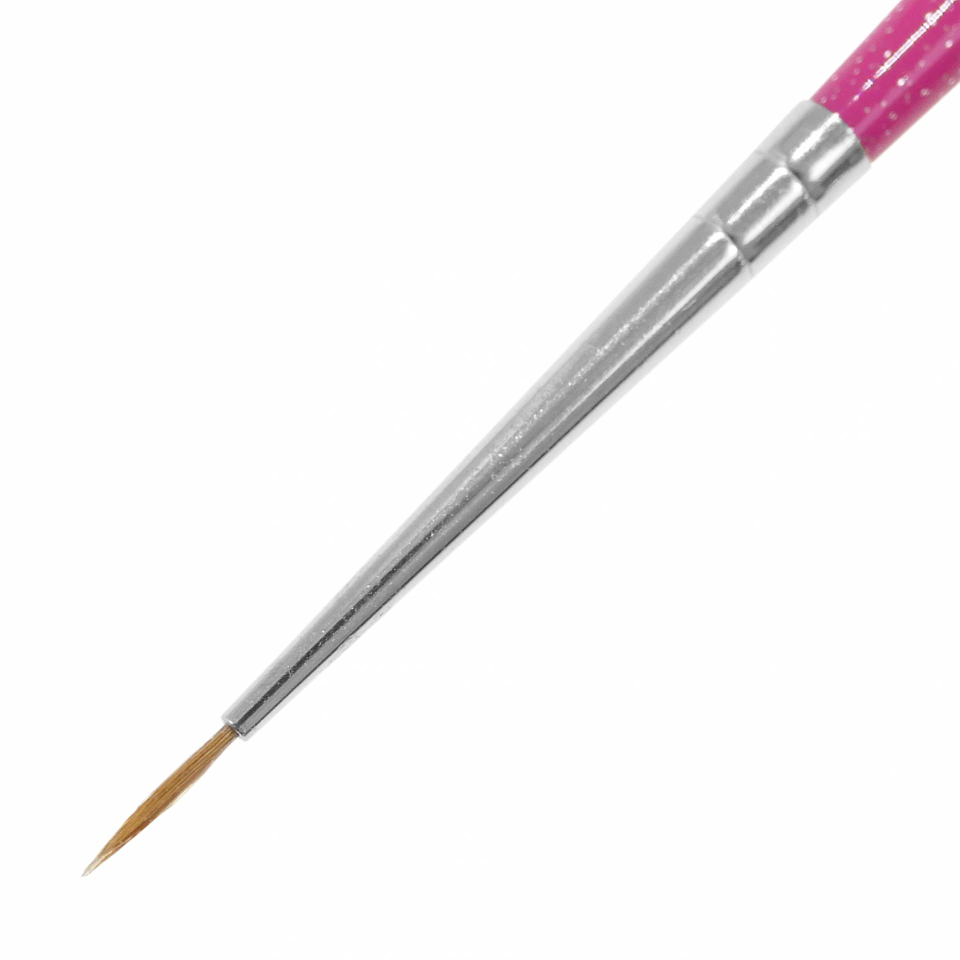NANI zdobící štětec Kolinsky, vel. 3/0 - Glitter Pink - Image 2